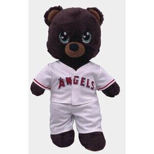 Build A Bear Los Angeles Angels Plush 17" Teddy Bear MLB Baseball Uniform Jersey